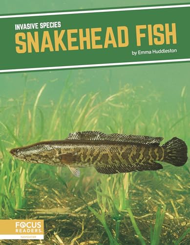 Book cover featuring a long, mottled snakehead fish in aquatic vegetation.