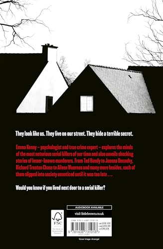 Back cover of a book featuring a black and white image of houses.