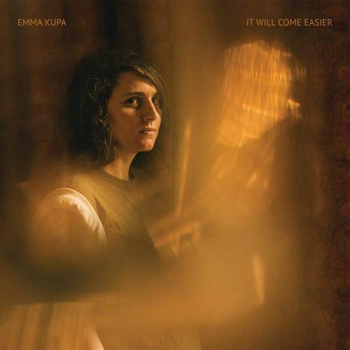 Album cover for Emma Kupa’s “It Will Come Easier,” featuring a woman’s portrait.