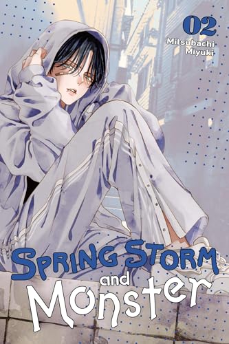 Manga cover: a young man in a hoodie sits in a city setting.