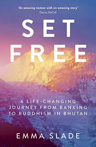 Book cover with large white text "SET FREE" over a mountain landscape.