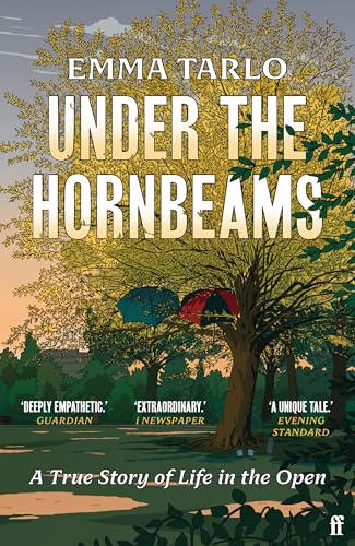 Book cover: illustrated trees with colorful camping equipment below.