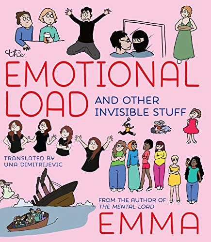 Book cover with cartoon figures and large pink text: “The Emotional Load.”