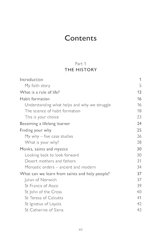 A table of contents page titled Part 1 The History from a book.