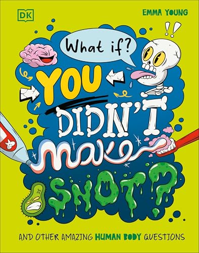 Book cover with cartoon illustrations of body parts and bold text.