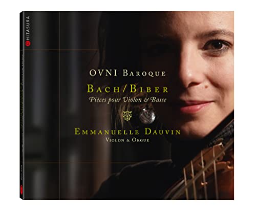 CD cover featuring Emmanuelle Dauvin, a violinist, with album title "Ovni Baroque".