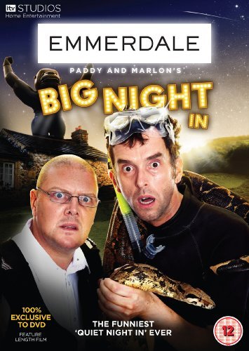 Emmerdale DVD cover featuring Paddy and Marlon in comical poses.