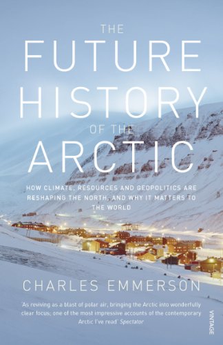 Book cover: “The Future History of the Arctic” with snowy landscape.