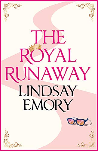Book cover with pink and gold design, title “The Royal Runaway.”
