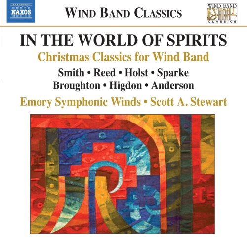CD cover titled In The World Of Spirits featuring abstract colorful woven fabric art.