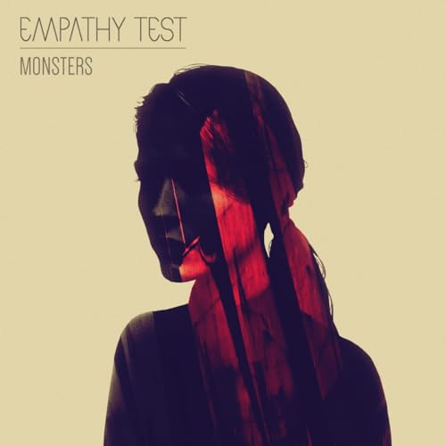 CD cover for Empathy Test’s “Monsters” featuring a distorted face.