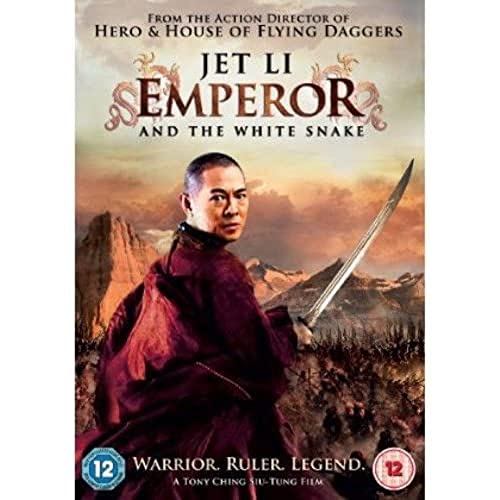 Jet Li as a warrior with a sword, DVD cover art.