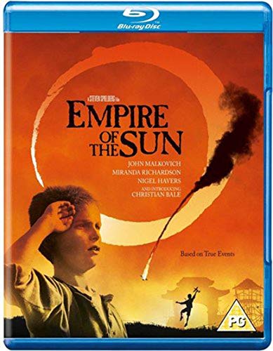 Blu-ray cover for “Empire of the Sun” featuring a boy and rising sun.