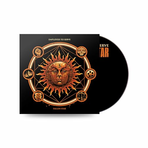 Fallen Star" CD cover with a sun symbol and black disc beside it.