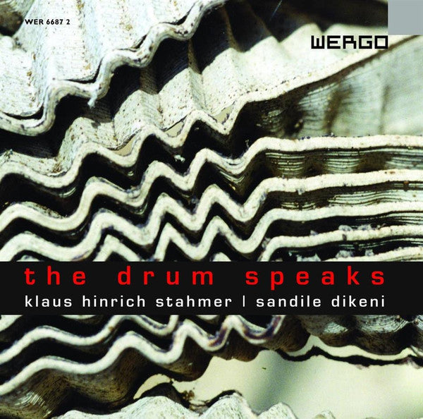 CD cover with abstract, layered wave patterns in grayscale and red text.