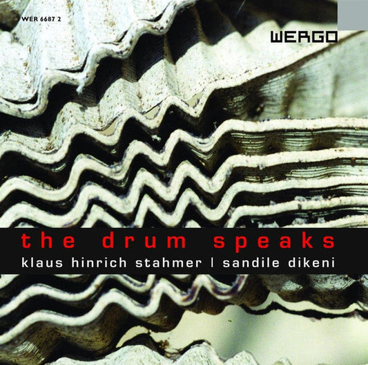 CD cover with abstract, layered wave patterns in grayscale and red text.