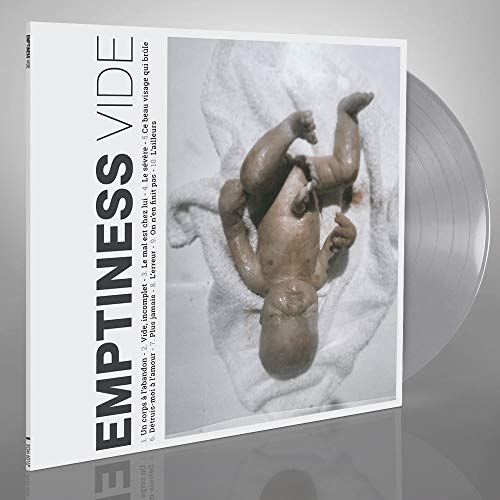 Grey vinyl record with cover art depicting a sculpture and towel.