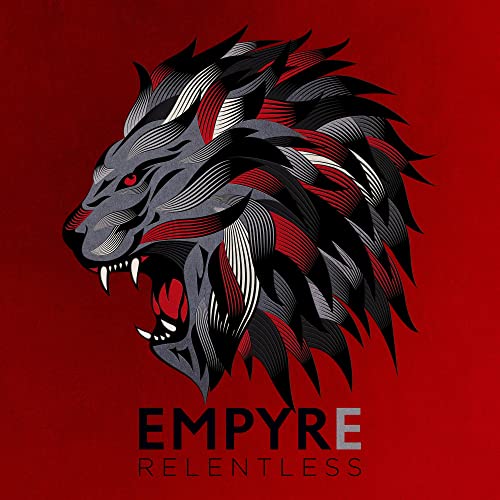 CD cover art: geometric wolf head with red accents and text.