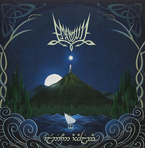 CD cover: mountain landscape with stylized waves and ornate border.