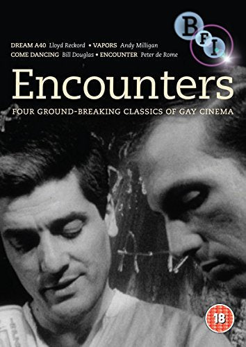 DVD cover for "Encounters," featuring black and white portraits of men.