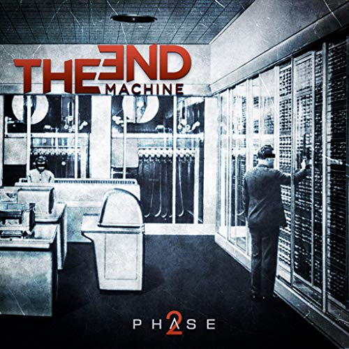 CD cover for "The End Machine - Phase2" with a retro computer room scene.