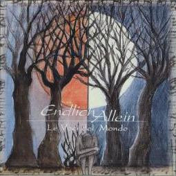 CD cover with a split image of trees under a sun and moon.