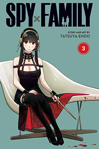 Spy x Family Vol. 3 cover: woman in black dress reclines in chair.