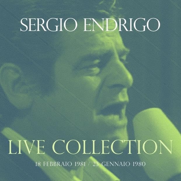 CD cover featuring a portrait of Sergio Endrigo with green textured background.