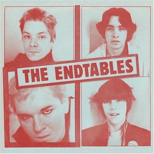 Red and white album cover featuring four portraits of band members labeled The Endtables.