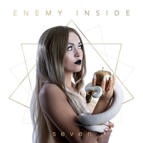 CD cover: woman with snake, apple, and geometric gold design.