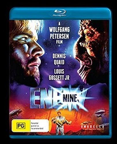 Enemy Mine" Blu-ray cover featuring Dennis Quaid and Louis Gossett Jr.