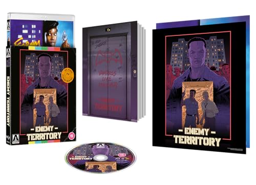Enemy Territory" Blu-ray case, disc, and cover art featuring a man’s portrait.