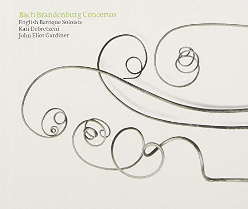 CD cover with grey swirling lines and text for Bach Brandenburg Concertos.