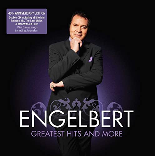 Engelbert Humperdinck in a black suit against a dark purple background on album cover.