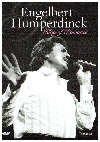Black and white DVD cover of Engelbert Humperdinck singing into a microphone.