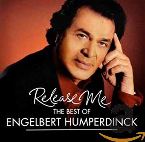 Engelbert Humperdinck portrait on a CD cover titled Release Me The Best Of.