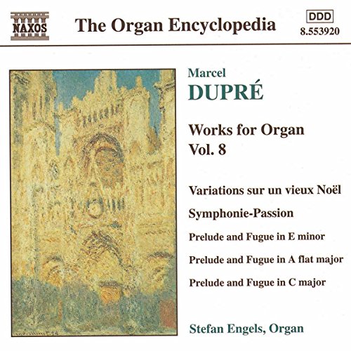 CD cover for Marcel Dupré’s organ works, Vol. 8, with painting detail.
