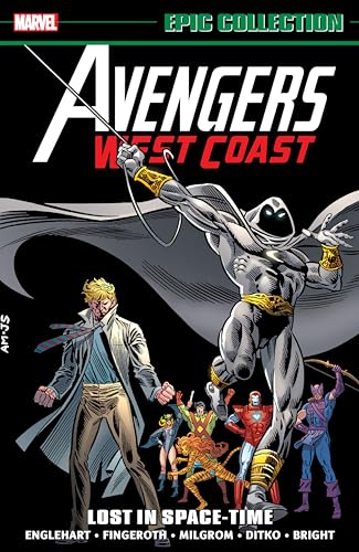 Avengers West Coast Epic Collection cover featuring Moon Knight and heroes.