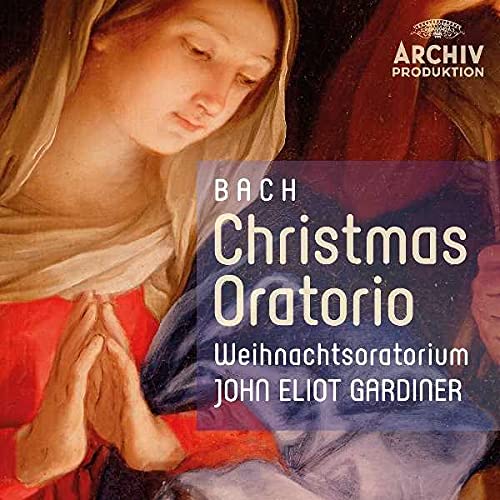 CD cover for Bach’s Christmas Oratorio, featuring religious artwork.