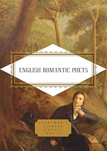 Book cover: "English Romantic Poets" with painting of a man in nature.