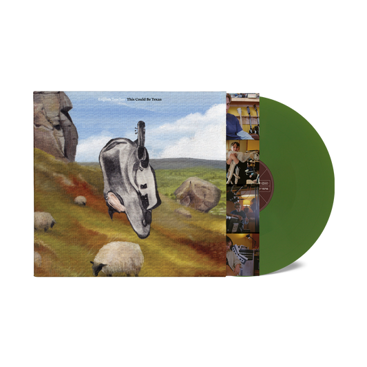 Vinyl record for English Teacher’s “This Could Be Texas” with surreal cover art.