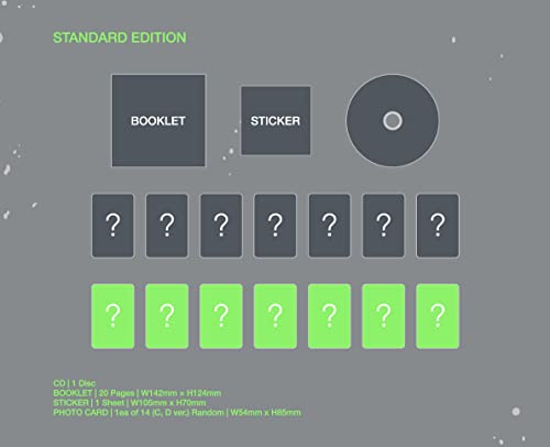 ENHYPEN "Sadame" CD package contents: booklet, stickers, CD, and photo cards.