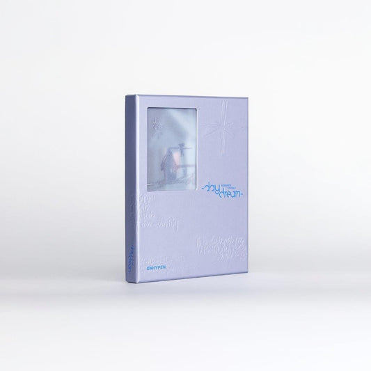 Light blue ENHYPEN album cover with a snowy landscape illustration.