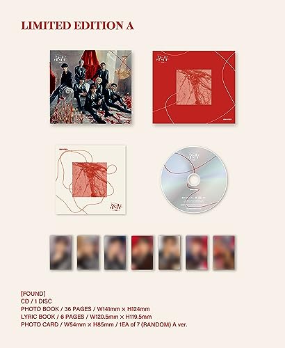 Enhypen -YOU- CD package with group photo, lyric book, and photo cards.