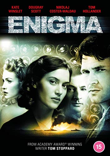 Enigma" DVD cover featuring Kate Winslet, and wartime imagery.