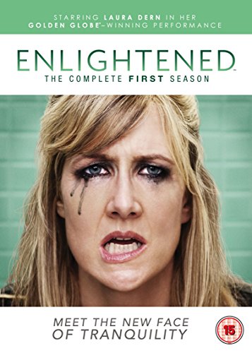 DVD cover for "Enlightened" season one, featuring Laura Dern with tear-streaked makeup.