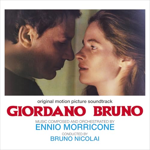 CD cover for "Giordano Bruno" soundtrack by Ennio Morricone, featuring two faces.