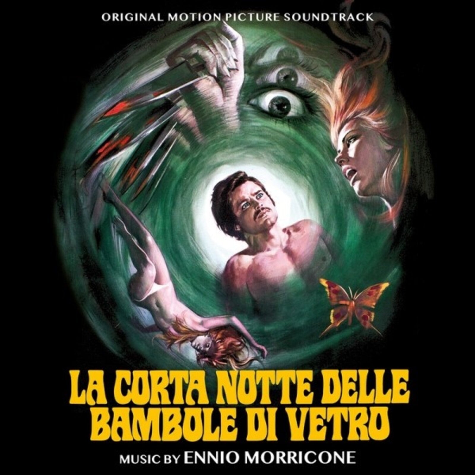 CD cover for Ennio Morricone’s “La Corta Notte Delle Bambole D” soundtrack.