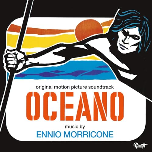 Oceano" vinyl record cover with a stylized illustration of a man and ocean.