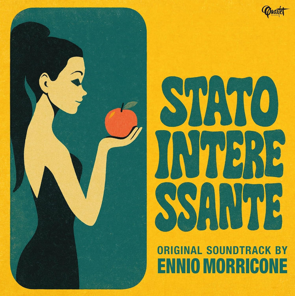 Ennio Morricone "Stato Interessante" vinyl record cover with illustrated figures.